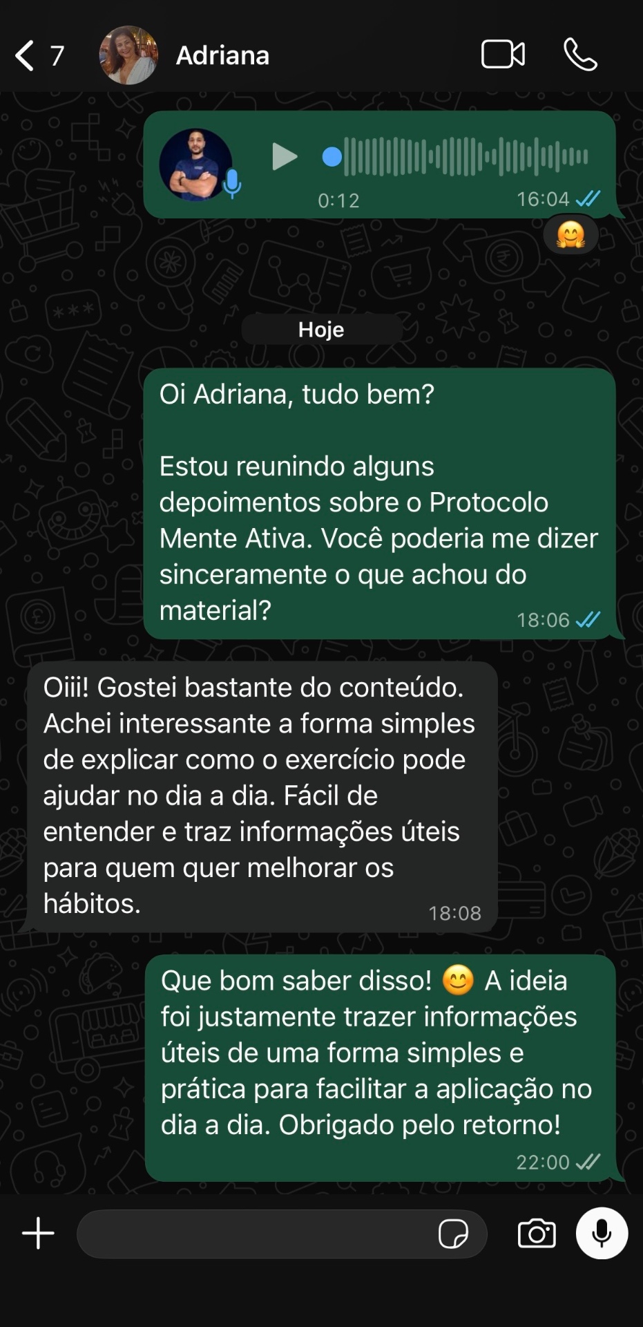 Depoimento de Adriana